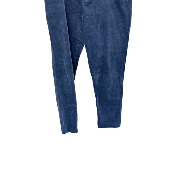 Old Navy Blue Velvet Office Work Business Mid-Rise Pixie Dress Pants Size 10 - Picture 5 of 11